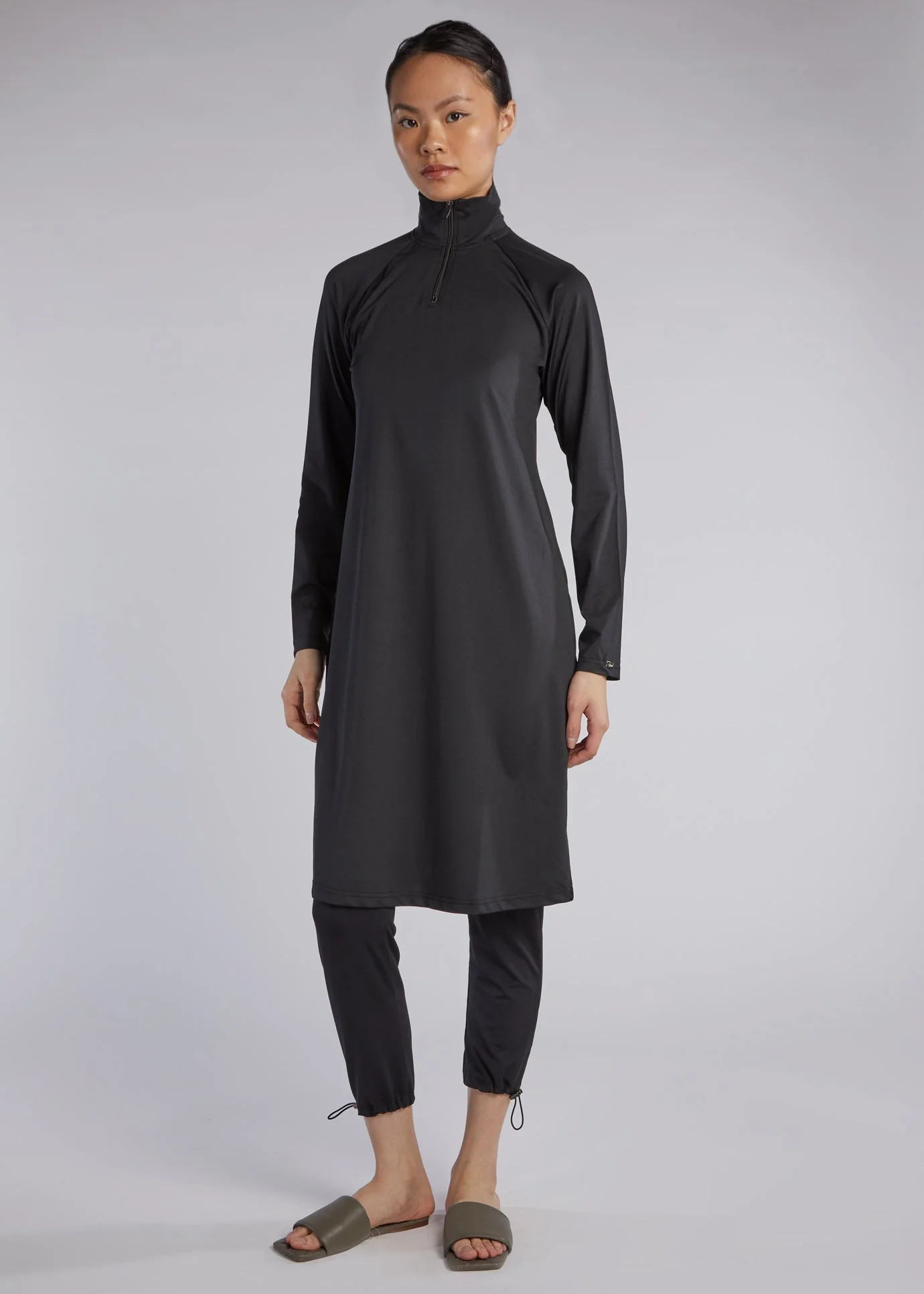 Modest Swimwear Top Short - Black - Image 3